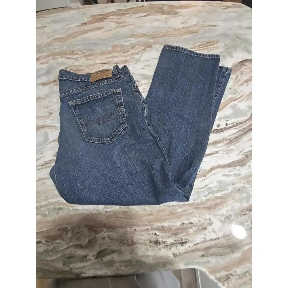 Levi Strauss Signature S61 Men's Relaxed Jeans W36 L32 Stonewashed Blue Denim‎